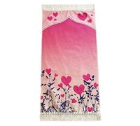 ihvan online, Tapis de prière musulmane pour enfants, tapis de prière musulmane pour petite taille, motif unique imprimé numérique, tapis de voyage doux pour salah, cadeau islamique parfait pour les