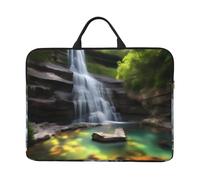 IHVBRHHM Waterfall Views Sac pour ordinateur portable 14" avec doublure antichoc et design portable, convient pour un usage professionnel et quotidien, noir, taille unique