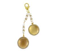 ihwfaityu Médaillon photo avec strass bleus 30 mm | Strass bleus élégants pour bouquet de mariage, bijoux commémoratifs avec 2 cadres, souvenirs de mariée, accessoire, souvenir