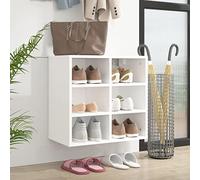 Iiaky Armoire à Chaussures Blanc 52,5x30x50 cm,Meuble Chaussure,Rangement Chaussure,Etagere Chaussure