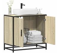 Iiaky Armoire lavabo de Salle de Bain chêne Sonoma Bois d'ingénierie,Meuble Vasque Salle De Bain,Meuble Salle De Bain Vasque