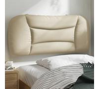 Iiaky Coussin de tête de lit crème 90 cm Tissu,Tete de lit capitonnée,tête de lit à Poser au Sol