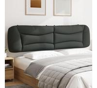 Iiaky Coussin de tête de lit Gris foncé 200 cm Tissu,Tete de lit capitonnée,tête de lit à Poser au Sol