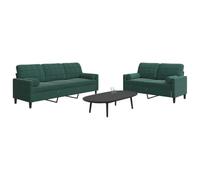 Iiaky Ensemble de canapés 2 pcs avec Coussins et traversins Velours,Housses De Canapés De Jardin,Housse Protection Canapé,Housse Canape Exterieur