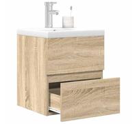 Iiaky Ensemble de Meubles de Salle de Bain 2 pcs chêne Sonoma,Meuble Vasque Salle De Bain,Meuble Salle De Bain Vasque