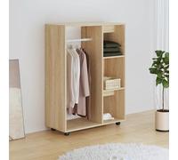 Iiaky Garde-Robe Chêne Sonoma 80x40x110 cm Aggloméré,Armoire Chambre,Armoire De Rangement,Dressing Chambre