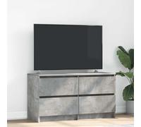Iiaky Meuble TV Gris béton 100x35x54 cm Bois d'ingénierie,Meuble TV,Table Basse Salon Meuble TV,Table Basse LED Couleurs