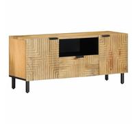 Iiaky Meuble TV Marron 105x33x46 cm Bois Massif de manguier,Meuble TV,Table Basse Salon Meuble TV,Table Basse LED Couleurs