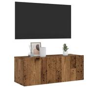 Iiaky Meuble TV Mural Vieux Bois 80x30x30 cm Bois d'ingénierie,Meuble TV,Table Basse Salon Meuble TV,Table Basse LED Couleurs