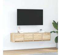 Iiaky Meubles TV 2 pcs chêne Sonoma 60x31x25,5 cm Bois d'ingénierie,Meuble TV,Table Basse Salon Meuble TV,Table Basse LED Couleurs
