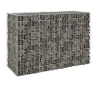 Iiaky Mur en Gabion avec couvercles Acier galvanisé 150x60x100 cm,Bordure Pierre,Kit Gabion,Gabion Jardiniere