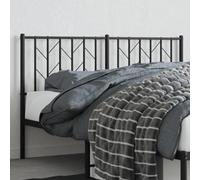 Iiaky Tête de lit métal Noir 140 cm,Tete de lit capitonnée,tête de lit à Poser au Sol