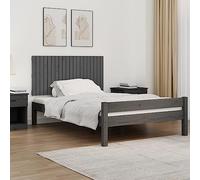 Iiaky Tête de lit Murale Gris 127,5x3x60 cm Bois Massif de pin,Tete de lit capitonnée,tête de lit à Poser au Sol