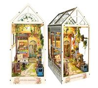 iiecreate SQ-22 Kit de puzzle 3D en bois pour coin de livre à faire soi-même pour maison de poupée, décoration d'étagère de mariage avec LED DIY Serre-livres pour maison de poupée, loisirs créatifs