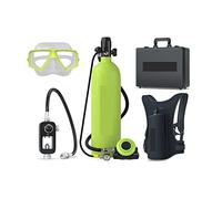 IIGEN Bouteille de plongée Bouteille De Plongée Portable 2L sous-Marine Plongée Profonde Sangle De Natation Respirateur De Plongée De Sauvetage Ultra-Haute stabilité(Groen)