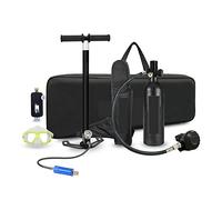 IIGEN Bouteille de plongée Équipement De Plongée Portable 1L Respirateur Pompe À Air Haute Pression Sac À Fermeture Éclair Ultra-Haute stabilité(Zwart)