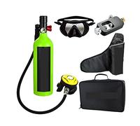 IIGEN Bouteille de plongée Respirateur De Plongée Portable De Loisirs en Plein Air De Style Adulte Équipé d'une Bouteille D'oxygène d'une Capacité De 1L Ultra-Haute stabilité(Green Set D)