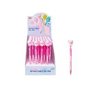 iiGEN LZ STATIONARY CO.LTD Stylo Gel Animaux Kawaii 3D Rétractable Encre Bleue - Cochon