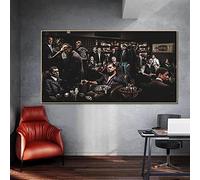 IIGOCG Toile Murs 58x88cm sans cadre Movie Godfather,The Gangsters Cigar Club Party Photo de groupe peinture affiches impressions pour salon maison décor mural