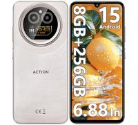 IIIF150 Action A5 Pro Telephone Portable Android 15, 8(3+5) Go +256Go/1TB Smartphone Pas Cher, 6.88" HD+ & 1" Arrière Écran, 5100mAh Telephone Gaming, 16MP+5MP, 4G Doble SIM/GPS/Fingerprint/OTG/3.5mm
