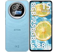 IIIF150 Action A5 Pro Telephone Portable Android 15, 8(3+5) Go +256Go/1TB Smartphone Pas Cher, 6.88" HD+ & 1" Arrière Écran, 5100mAh Telephone Gaming, 16MP+5MP, 4G Doble SIM/GPS/Fingerprint/OTG/3.5mm