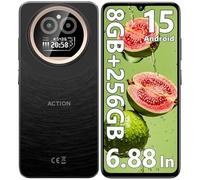 IIIF150 Action A5 Pro Telephone Portable Android 15, 8(3+5) Go +256Go/1TB Smartphone Pas Cher, 6.88" HD+ & 1" Arrière Écran, 5100mAh Telephone Gaming, 16MP+5MP, 4G Doble SIM/GPS/Fingerprint/OTG/3.5mm