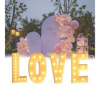 IINCOOY Lettre Lumineuse À LED, Décoration De Chapiteau, Lettres Lumineuses Géantes Romantiques for La Saint-Valentin, Mariage, Proposition (Color : Love, Size : 120cm)