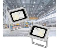 IINCOOY Lot De 2 Projecteurs LED 12 V CC 10 W, Étanches IP65, Éclairage De Sécurité, Blanc Froid, Éclairage Mural Extérieur, 800 LM, Lampe De Paysage Lumineuse for Voiture, Camping-Car, Cour