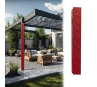 IINCOOY Rembourrage for Poteau Métallique, Coussinet Carré Universel 1,5 M De Haut for Poteau Terrain Jeu, Tuyau sous-Sol, Poteaux D'auvent, Coussinets Protection for Panier Basket(Red,Dia2.5)