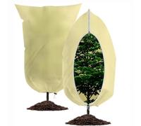 IINCOOY Toile de Protection Contre Le Gel for Plantes D'extérieur (2 Pcs) | Couvre-arbustes réutilisables pour les plantes en pot d'extérieur, les arbustes et les rosiers(80*120cm)