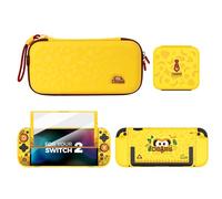 IINE Ensemble de protection tout-en-un pour Switch 2 - Sac de rangement, étui de protection, protection d'écran en verre trempé et étui pour cartes de jeu, kit de voyage complet (ensemble
