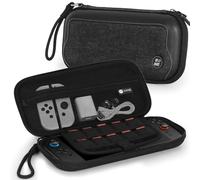 IINE Étui de transport pour console Switch 2, coque rigide de protection - pochette de rangement de voyage avec sac en maille, durable - Accessoires Switch 2 (étui hybride, noir)