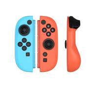 IINE Lot de 2 coques de protection antidérapantes en silicone pour manette de manette de jeu Switch, montage facile (orange/bleu)