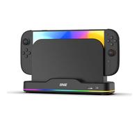 IINE Ventilateur de Refroidissement pour Switch 2, Double Ventilateur de Refroidissement avec éclairage RVB réglable, Extension USB, Refroidisseur de Station d'accueil Plug & Play pour Une Meilleure