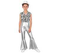 iiniim Adolescent Costume De Disco Des Années 70 Pour Garçons Costume De Disco Pour Garçons Pour La Fête D'Halloween Halloween Et Jeux Rôle Argent 11-12 ans