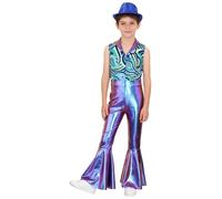 iiniim Adolescent Costume De Disco Des Années 70 Pour Garçons Costume De Disco Pour Garçons Pour La Fête D'Halloween Halloween Et Jeux Rôle Coloré 5-6 ans