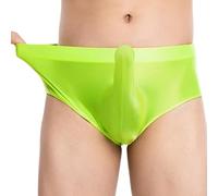 iiniim Elephant Bulge Pouch String Taille Basse Homme Lingiere Culotte Slip sous Vêtement Coquin Vert Fluorescent L