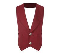 iiniim Enfant Garçons Gilet Cérémonie Soirée Cocktail Veste de Mariage Sans Manches Vestons Garçons d'honneur Déguisement Costume de Baptême Quotidien 2-14 Ans Bourgogne C 3-4 ans