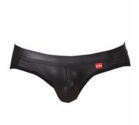 iiniim Homme Slip sous-vêtements Brillant Wetlook Sexy String Jockstrap Slip Taille Basse Boxer Briefs Lingerie Ouvert Underwear Noir L