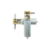 IINKUEYK DC3V 6V 12V 1218-050 050 Gear Electronic Starter Single/Dual/Long Shaft 4RPM-381RPM Slow Speed High Torque WormAll Metal Gearbox Electronic Starter (E 34RPM-136RPM_Single Shaft)