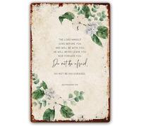 IINKUEYK Do Not Be Afraid Scripture Sign Vintage Aluminum Metal Tin Sign for Home Wall Decor Inspirational (8 X 12 in)