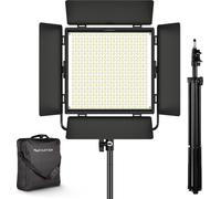 IInstarter Torche LED Vidéo 50 W Aluminium Pivotable 360° avec Trépied Bi-Color 3200k à 7500k Couleur à 4 Effets Raccord 5/8" Contrôle par Application Minette LED YouTube Streaming Tik Tok Éclairage V
