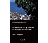 Iintroduction à la grammaire structurale du comorien