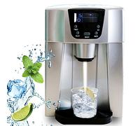 IIPOSAQQ Countertop Ice Maker Distributeur d'eau - 3 litres Machine à glace Easy-Touch Buttons Get Ice en 9 minutes Produces 44 lbs Ice in 24 Hours Water Cooler