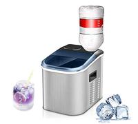 IIPOSAQQ Machine à glaçons automatique portable en acier inoxydable pour machine à glaçons 55 lb Ice/24 H