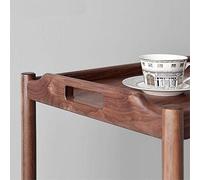 IIPOSAQQ Maison de rénovation Table d'appoint pliable de style chinois Table d'appoint portable Table à thé d'extrémité en fer pour la décoration du salon (couleur : couleur bois taille : 60 x 40 x 58