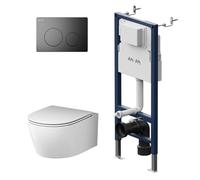 IIS90138.XB1700 Kit : WC mural + élément mural + plaque de déclenchement