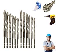Iiteraryi New Four-Flute Sawtooth Eccentric Drill Bit Set, 2025 New Iiteraryi Drill Bit Set, 4 Flute Tungsten Carbide Serrated Offset Drills Bits, Suitable For Stone, Glass And Metal (2)