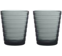 Iittala Verre à eau Aino Aalto 22 cl lot de 2 Gris foncé