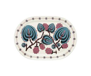 Iittala Assiette de service ovale Taika Sato 41 cm Blanc-multicolore